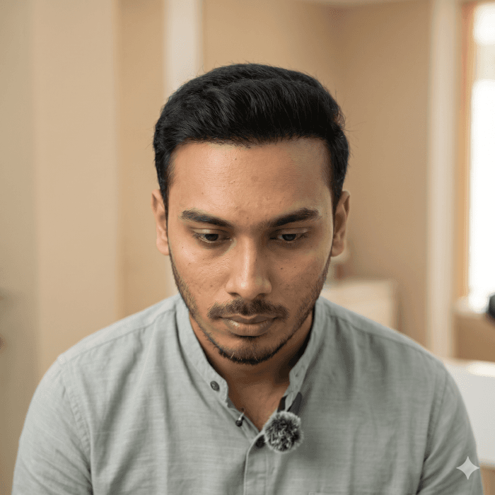 After hair restoration treatment